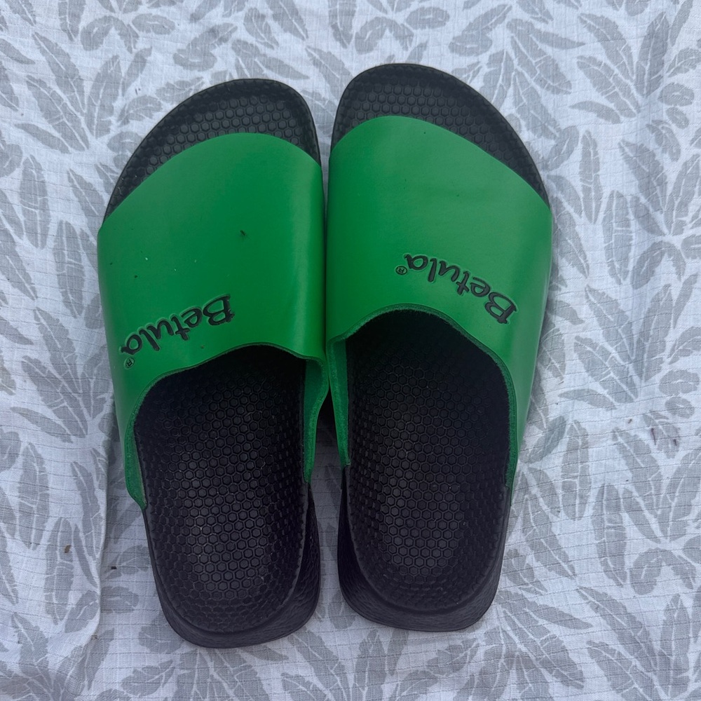 Birkenstock Green and Black Slip-On Loafers